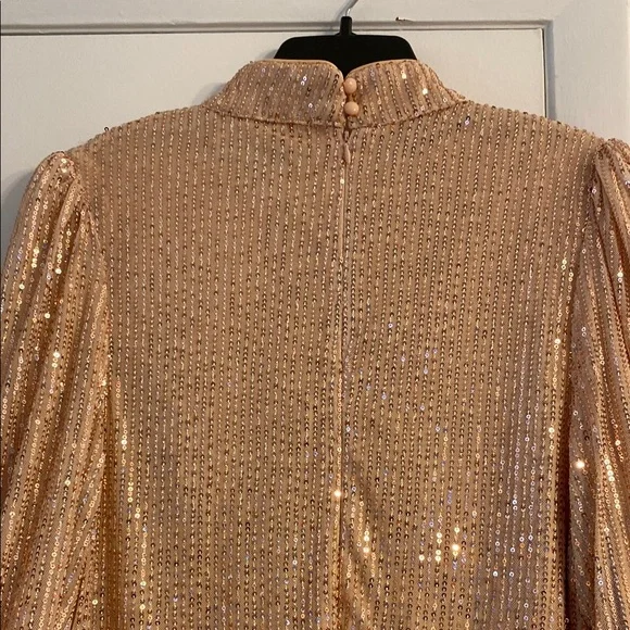 Elegant Gold Sequin Dress - Picture 7 of 8